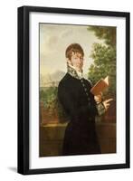 Portrait of an Official, Said to Be l'Intendant Delonay, Standing Above Florence, 1809-Francois-xavier Fabre-Framed Giclee Print