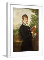 Portrait of an Official, Said to Be l'Intendant Delonay, Standing Above Florence, 1809-Francois-xavier Fabre-Framed Giclee Print