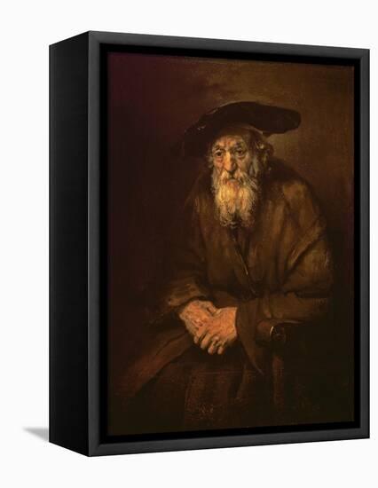 Portrait of an Old Jew-Rembrandt van Rijn-Framed Stretched Canvas