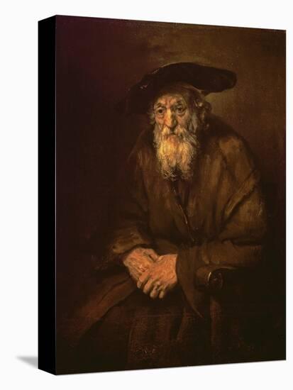 Portrait of an Old Jew-Rembrandt van Rijn-Stretched Canvas