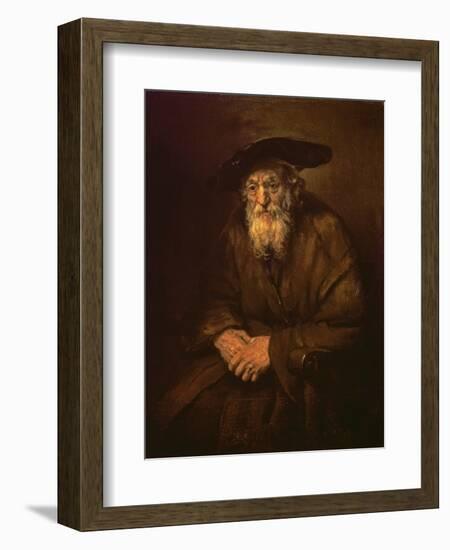 Portrait of an Old Jew-Rembrandt van Rijn-Framed Premium Giclee Print