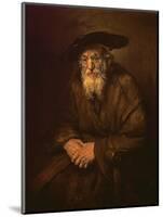 Portrait of an Old Jew-Rembrandt van Rijn-Mounted Premium Giclee Print