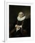 Portrait of an Old Lady, Possibly Elisabeth Bas-Ferdinand Bol-Framed Art Print