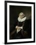 Portrait of an Old Lady, Possibly Elisabeth Bas-Ferdinand Bol-Framed Art Print