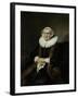 Portrait of an Old Lady, Possibly Elisabeth Bas-Ferdinand Bol-Framed Art Print