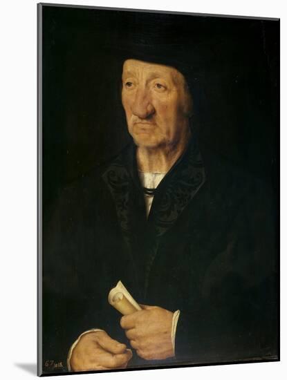 Portrait of an Old Man, 1525-7-Joos van Cleve-Mounted Giclee Print
