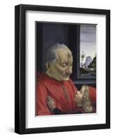 Portrait of an Old Man and His Grandson-Domenico Ghirlandaio-Framed Premium Giclee Print