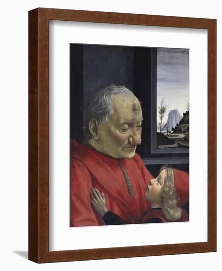 Portrait of an Old Man and His Grandson-Domenico Ghirlandaio-Framed Giclee Print