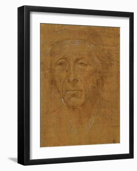 Portrait of an Old Man, Full-Face, With Cap-Lorenzo di Credi-Framed Giclee Print