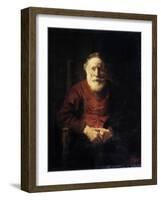 Portrait of an Old Man in Red, 1652-1654-Rembrandt van Rijn-Framed Giclee Print