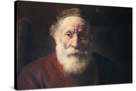 Portrait of an Old Man in Red, 17th Century-Rembrandt van Rijn-Stretched Canvas