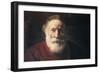Portrait of an Old Man in Red, 17th Century-Rembrandt van Rijn-Framed Giclee Print