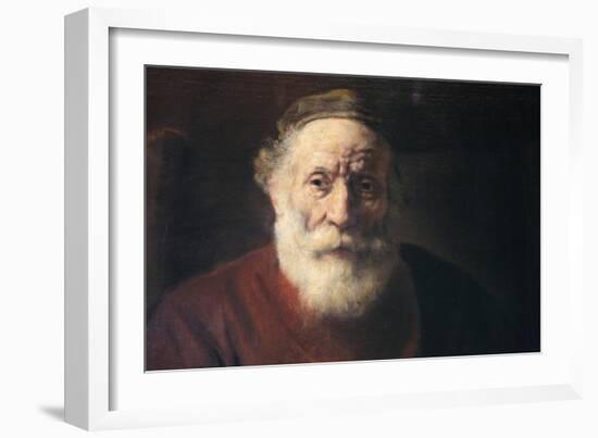 Portrait of an Old Man in Red, 17th Century-Rembrandt van Rijn-Framed Giclee Print