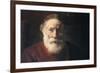 Portrait of an Old Man in Red, 17th Century-Rembrandt van Rijn-Framed Giclee Print