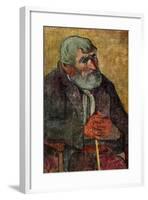 Portrait of an Old Man with a Stick, 1889-1890-Paul Gauguin-Framed Giclee Print