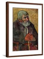 Portrait of an Old Man with a Stick, 1889-1890-Paul Gauguin-Framed Giclee Print