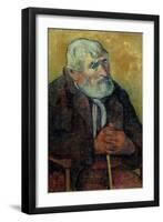 Portrait of an Old Man with a Stick, 1889-90-Paul Gauguin-Framed Giclee Print