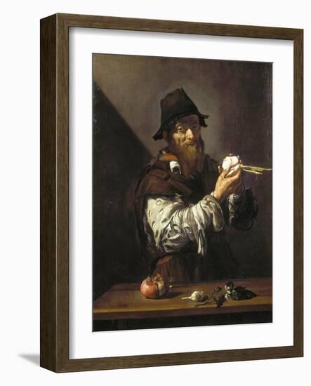 Portrait of an Old Man with an Onion-Jusepe de Ribera-Framed Giclee Print