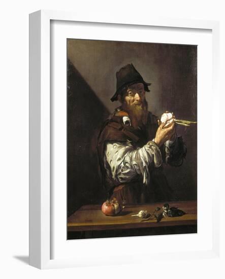 Portrait of an Old Man with an Onion-Jusepe de Ribera-Framed Giclee Print