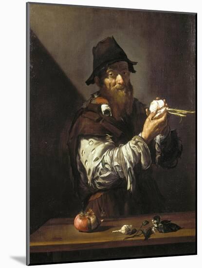 Portrait of an Old Man with an Onion-Jusepe de Ribera-Mounted Giclee Print