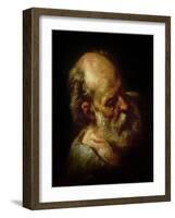 Portrait of an Old Man-Théodore Géricault-Framed Giclee Print