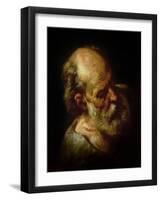 Portrait of an Old Man-Théodore Géricault-Framed Giclee Print