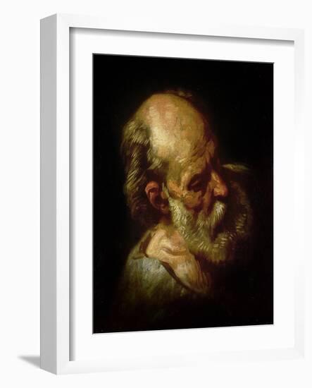 Portrait of an Old Man-Théodore Géricault-Framed Giclee Print