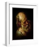 Portrait of an Old Man-Théodore Géricault-Framed Giclee Print