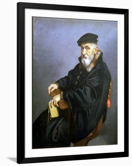 Portrait of an Old Man-Giovanni Battista Moroni-Framed Giclee Print