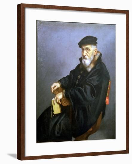 Portrait of an Old Man-Giovanni Battista Moroni-Framed Giclee Print