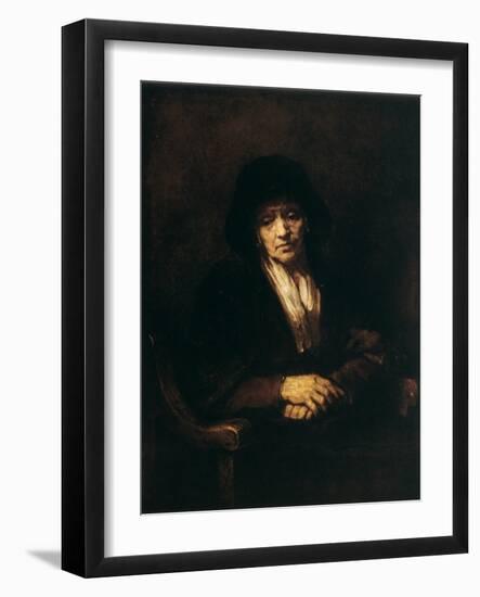 Portrait of an Old Woman, 1654-Rembrandt van Rijn-Framed Giclee Print