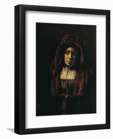 Portrait of an Old Woman, 1654-Rembrandt van Rijn-Framed Giclee Print