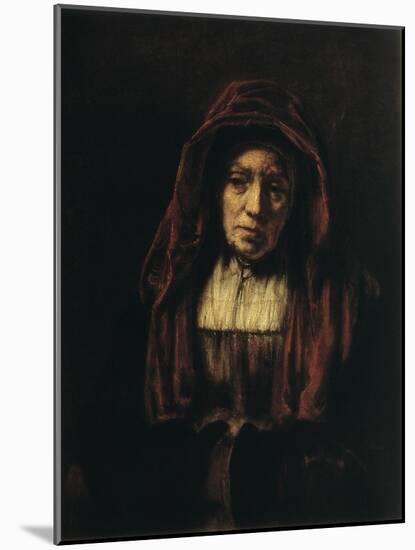 Portrait of an Old Woman, 1654-Rembrandt van Rijn-Mounted Giclee Print