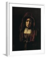 Portrait of an Old Woman, 1654-Rembrandt van Rijn-Framed Giclee Print