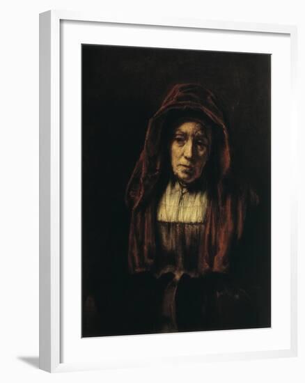 Portrait of an Old Woman, 1654-Rembrandt van Rijn-Framed Giclee Print