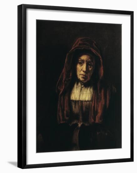 Portrait of an Old Woman, 1654-Rembrandt van Rijn-Framed Giclee Print