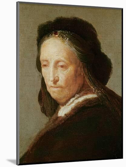 Portrait of an old Woman, c.1600-1700-Rembrandt van Rijn-Mounted Giclee Print