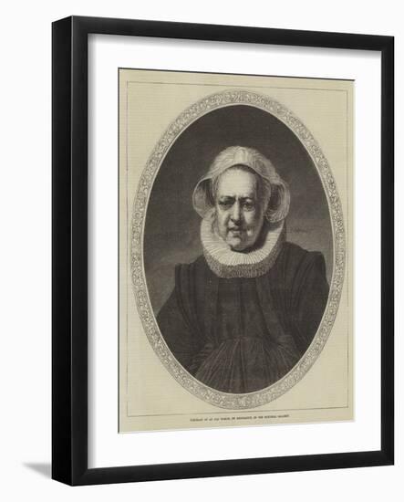 Portrait of an Old Woman, in the National Gallery-Rembrandt van Rijn-Framed Giclee Print
