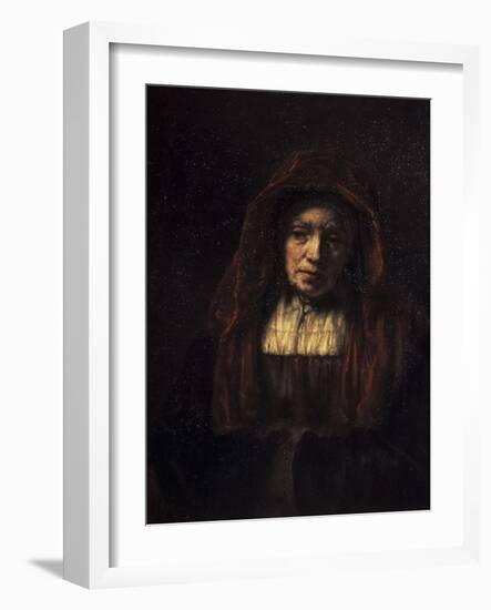 Portrait of an Old Woman-Rembrandt van Rijn-Framed Giclee Print