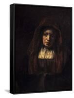 Portrait of an Old Woman-Rembrandt van Rijn-Framed Stretched Canvas