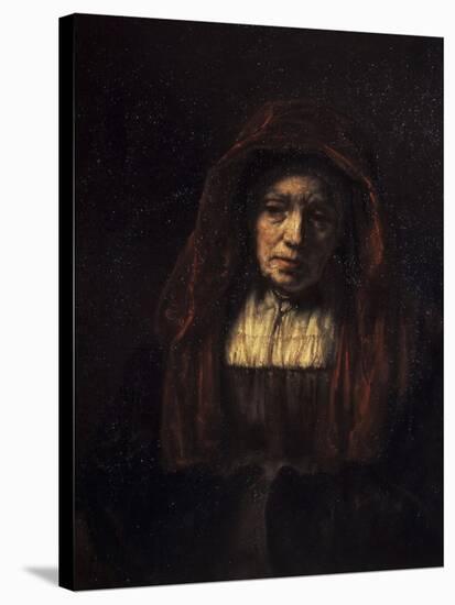 Portrait of an Old Woman-Rembrandt van Rijn-Stretched Canvas