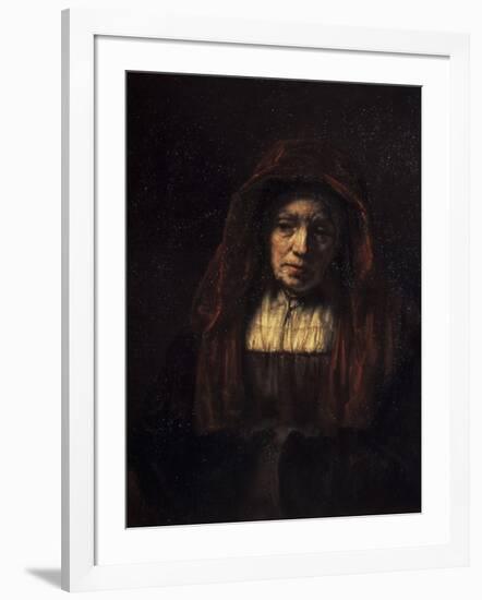 Portrait of an Old Woman-Rembrandt van Rijn-Framed Giclee Print