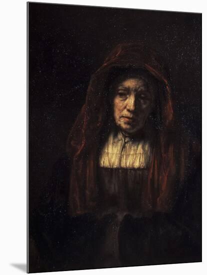 Portrait of an Old Woman-Rembrandt van Rijn-Mounted Giclee Print