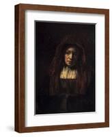 Portrait of an Old Woman-Rembrandt van Rijn-Framed Giclee Print