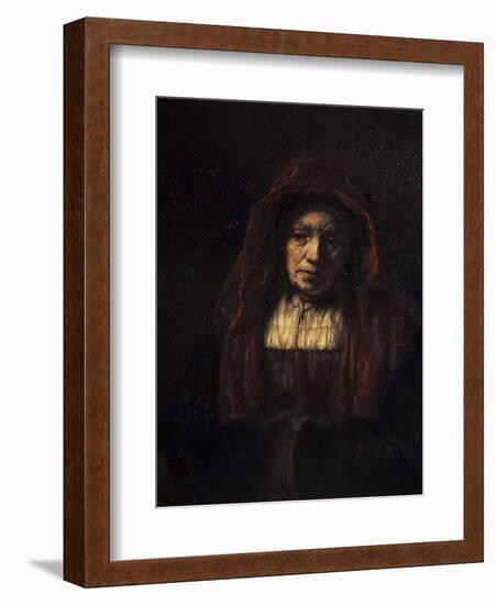 Portrait of an Old Woman-Rembrandt van Rijn-Framed Giclee Print