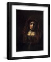 Portrait of an Old Woman-Rembrandt van Rijn-Framed Giclee Print