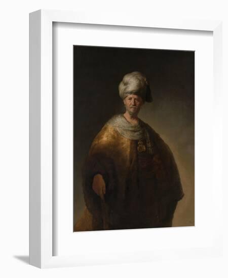 Portrait of an Oriental Man, the Noble Slav, 1632-Rembrandt van Rijn-Framed Giclee Print