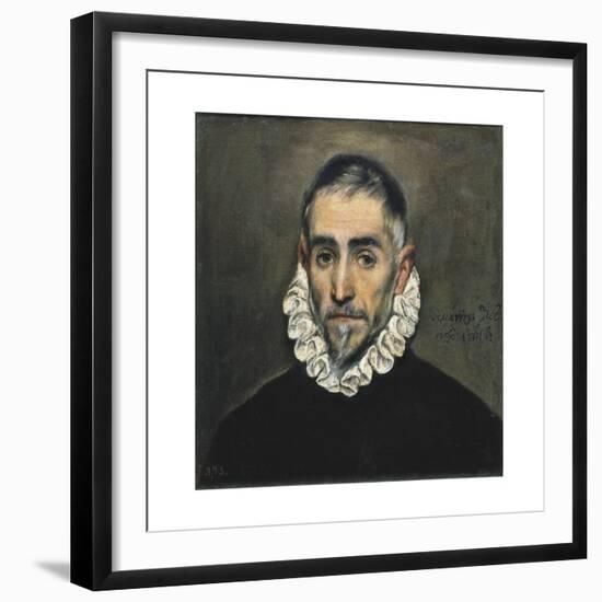 Portrait of an Unknown Gentleman-El Greco-Framed Premium Giclee Print