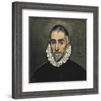 Portrait of an Unknown Gentleman-El Greco-Framed Art Print