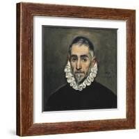 Portrait of an Unknown Gentleman-El Greco-Framed Art Print